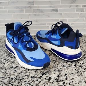 Triple Blue Nike Air Max 270 React Running Shoes sz 11 sneakers CI3866-400
